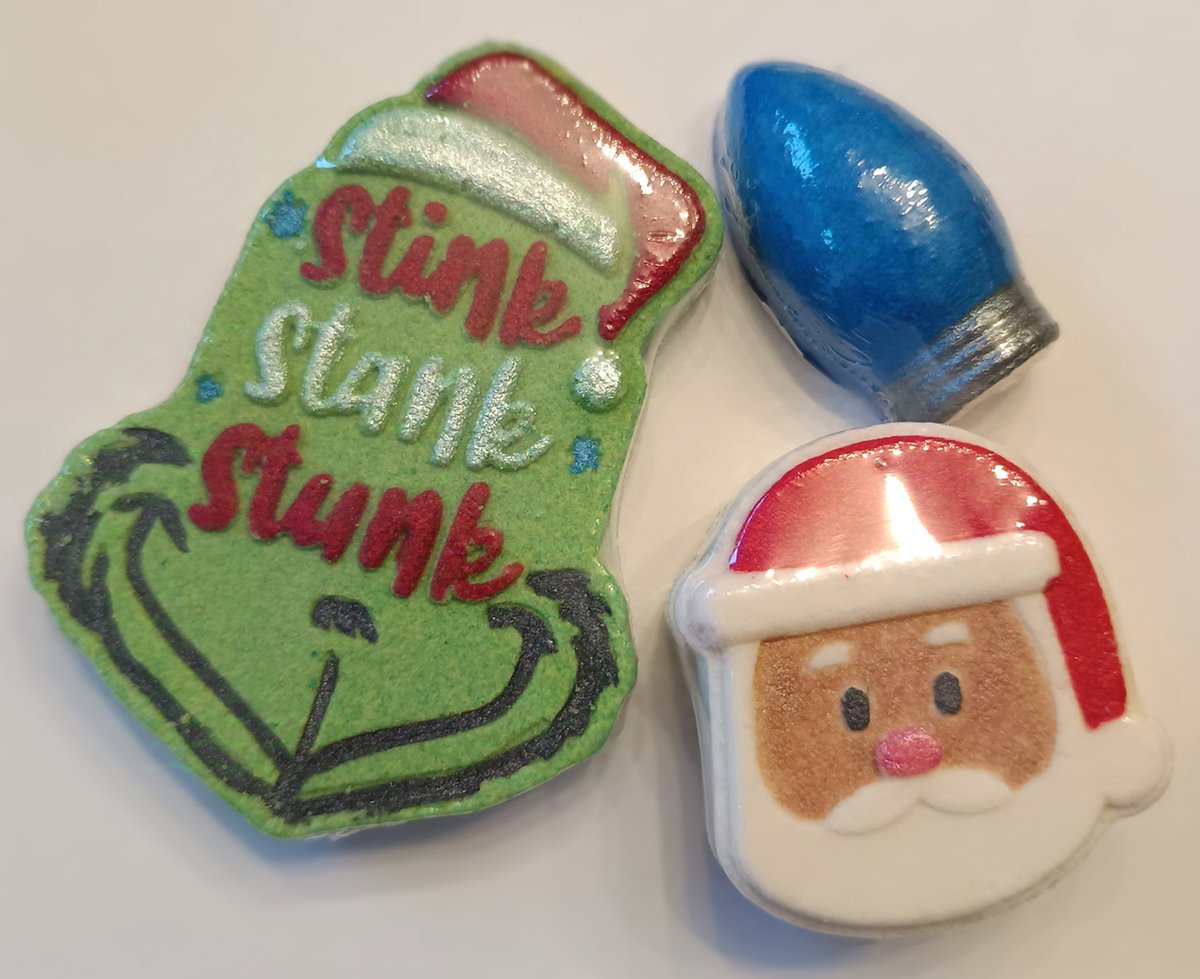 Goedkoopste Zanzia.be Bruisballen - Kerst Grinch, Kerstman, Lichtje Blauw - Bruisbal Voor Bad - Origineel Cadeau