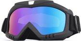 Skibril - Snowboardbril - OTG - Crossbril - Motorbril - Ski / Motocross / Mountainbike - Anti-condens / Winddicht / Stofdicht / Anti-Impact - Zwart frame - Gekleurde lens