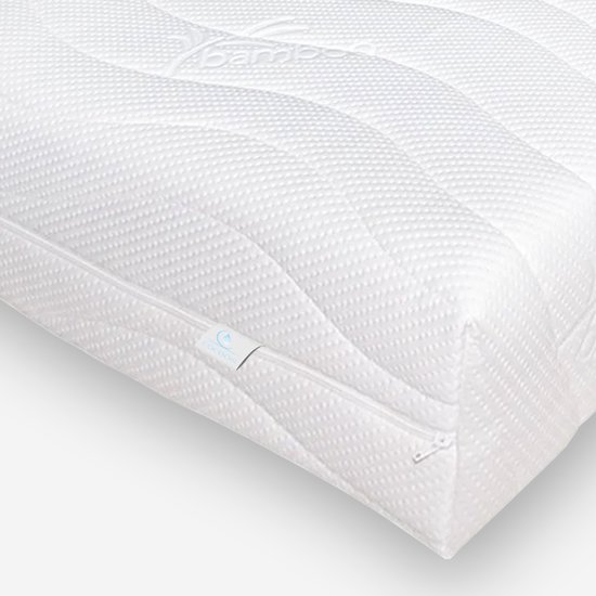 Matras - 90x200 cm - 20CM - PREMIUM BAMBOO Tijk - Afritsbaar / Wasbaar - Nasa Koudschuim - Orthopedisch - Anti-allergie - Hotel XXL - Medium Hardheid