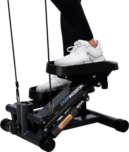 Exerpeutic EXERWORK 850 Bluetooth Smart Cloud Fitness Ministepper met uitgebreide capaciteit en instelbare staphoogte, gratis app en trainingsdoelen instellen