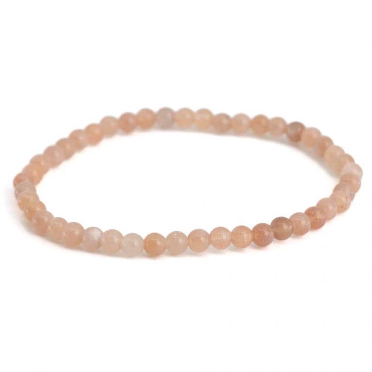 Zonnesteen Edelsteen Armband 8mm 18 cm - Sunstone - Edelstenen Kralenarmband