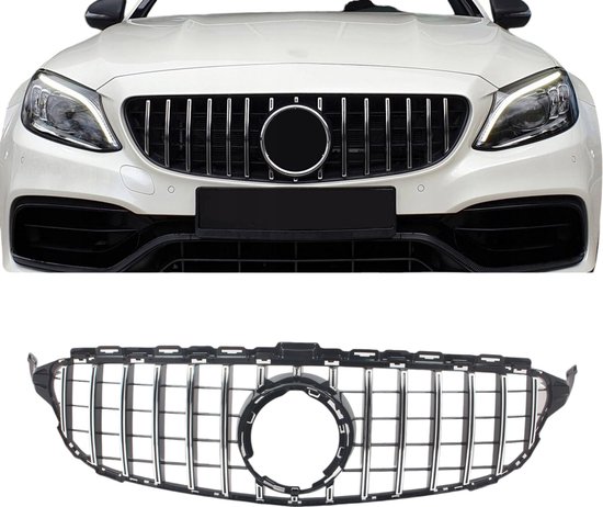 Front Kühlergrille Für Mercedes A-Klasse W176 Facelift 2015-2018 - Schwarz Glänzend