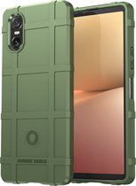 Coque Sony Xperia 10 VI - Mobydefend Rugged Shield TPU Back Cover - Vert - Étui de téléphone portable - Étui de téléphone adapté pour Sony