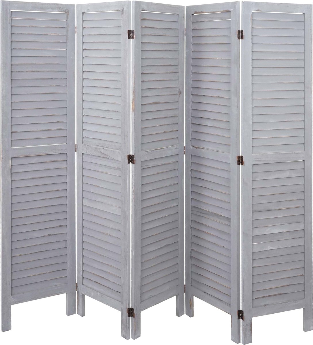 Cosmo Casa Kamerscherm - Privacy Scherm in Shabby Look - 170x200cm - Grijs
