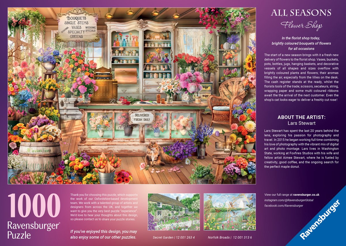 Ravensburger Legpuzzel - All Seasons Flowershop - 1000 Stukjes — afbeelding 2