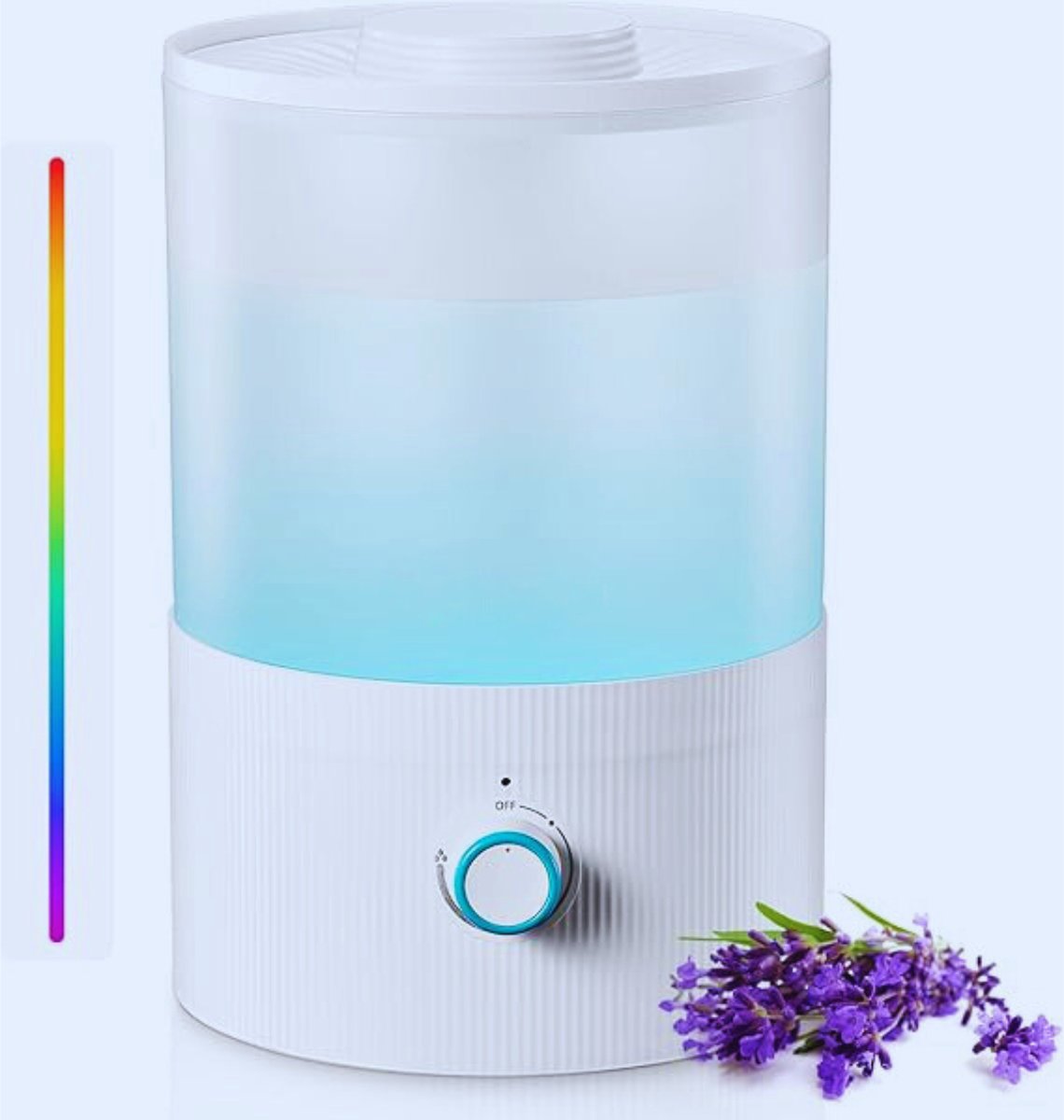 Goedkoopste Luchtbevochtiger Voor Slaapkamer - 3.2L Topvulling Ultrasone Koele Mist Voor Babykamers En Planten - Essentiële Olie Diffuser Met 7 Kleuren Licht En Auto-Uitschakeling