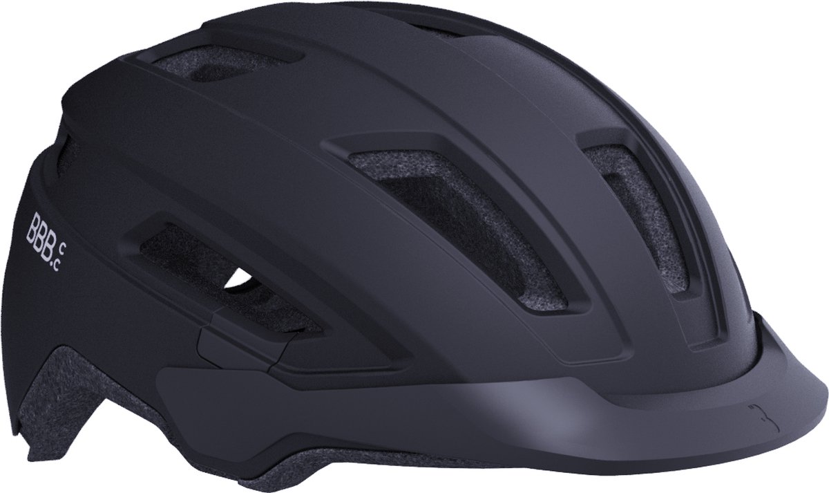 BBB Cycling Dice E-bike Fietshelm - Unisex Fietshelm Volwassenen - Met ABS Shell en Magnetische Fidlock Sluiting - Fietshelm Dames Elektrische Fiets - Zwart - Large: 58-61cm - BHE-180