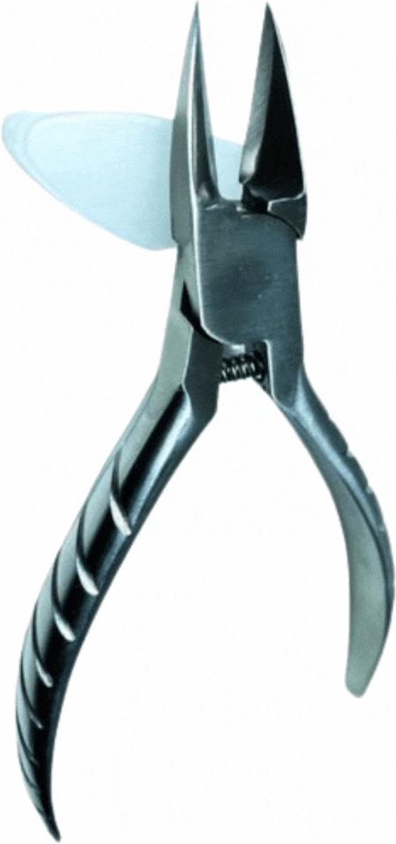 Nagelknipper Richt - Nageltang hefboom (gebogen) - Stainless Steel - Zilver