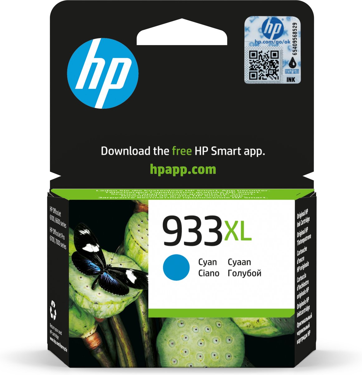 HP 933XL - Inktcartridge / Cyaan / Hoge Capaciteit