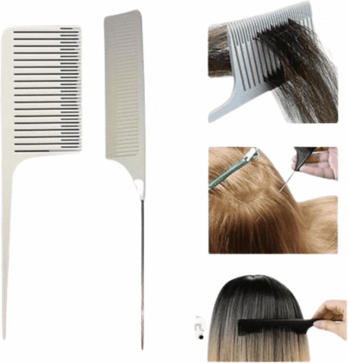 Goedkoopste Highlight kam Wit | Highlight kam | Highlight Comb | Styling Tool | Hair Coloring Comb