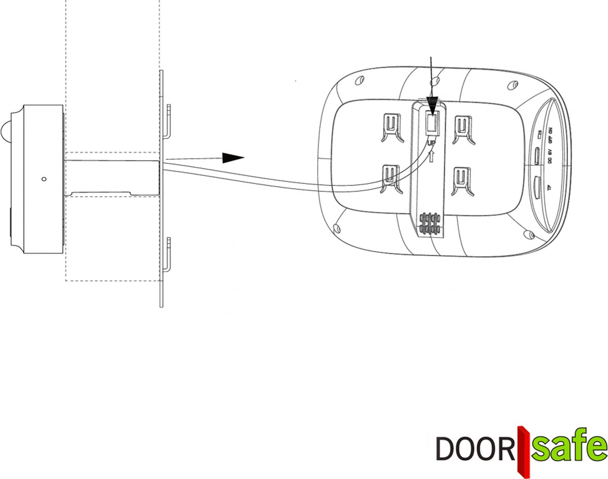 Doorsafe 6914 | Digitale internet deurspion met deurbel | - afbeelding 2