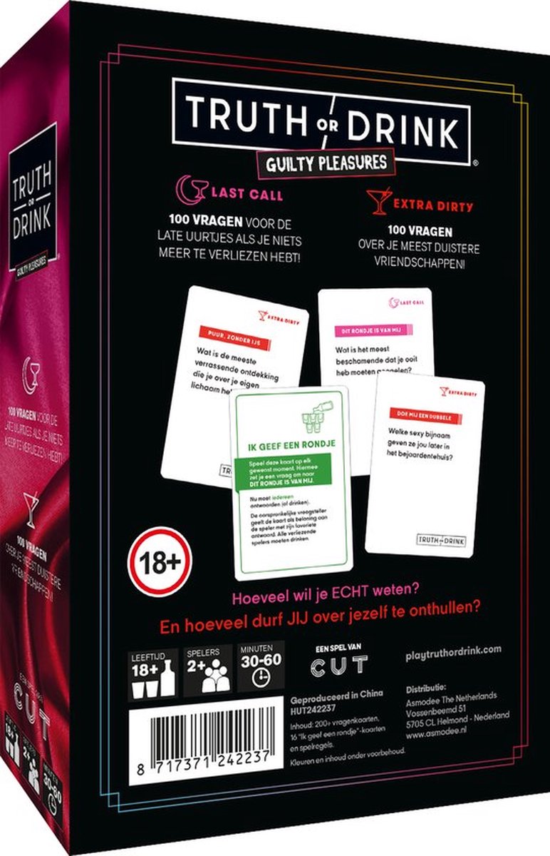 Truth or Drink - Guilty Pleasures - Nederlandstalig Kaartspel van CUT — cadeau in Partyspellen - foto 6