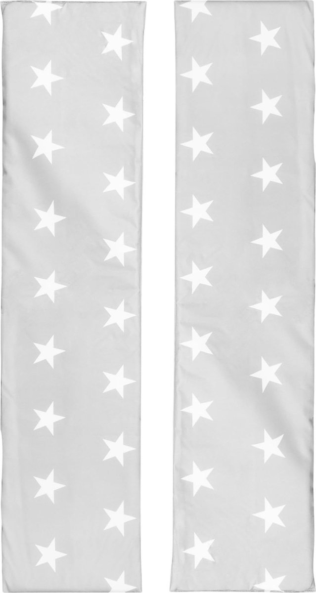 La'Moussawi ® Comfortabele Kinderzitkussenset voor Binnen en Buiten in Sterrendessin, Grijs/Wit, 2 Stuks
