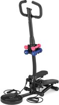 Gymtek® Stepper met Twister en Halterset - Inclusief Weerstandsbanden - met Stappenteller en Calorieënteller - Fitness, Pilates, Workout - XST1000