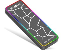 DrPhone KD PRO Externe SSD 500GB – USB 3.0 Externe Opslag + USB C Adapter – Tot 388MB/s – Compatibel met PS5 voor Game Opslag – Laptop / PC / Console