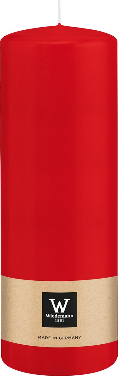Wiedemann Cilinderkaars/stompkaars - rood - 20 x 7 cm - 103 branduren - zuilkaarsen