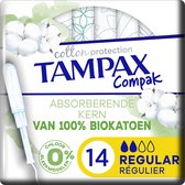 Tampax Cotton Protection Compak Regular Tampons - Tampons met Inbrenghuls - 14 stuks
