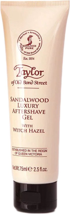 Taylor of Old Bond Street Sandalwood Luxury Aftershave Gel met toverhazelaar, 75ml.