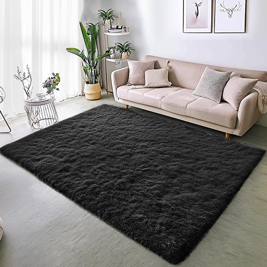 HomebyHome Laagpolig tapijt voor woonkamer, 140 x 200 cm, beige, wasbaar tapijt voor slaapkamer, eetkamer en ideaal als keukentapijt, extra zacht, effen, antislip, modern
