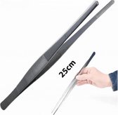 Diffaxy Gebogen aquariumpincet, 2 stuks rechte pincet en gebogen punt, lang 27 cm pincet roestvrij staal voor hagedissen, spinnen, slangen, aquarium, voedergereedschap