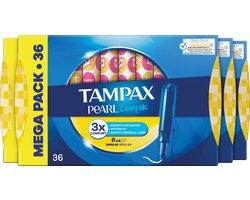 Tampax Tampons Pearl Compak Normal Applicator - 144 stuks