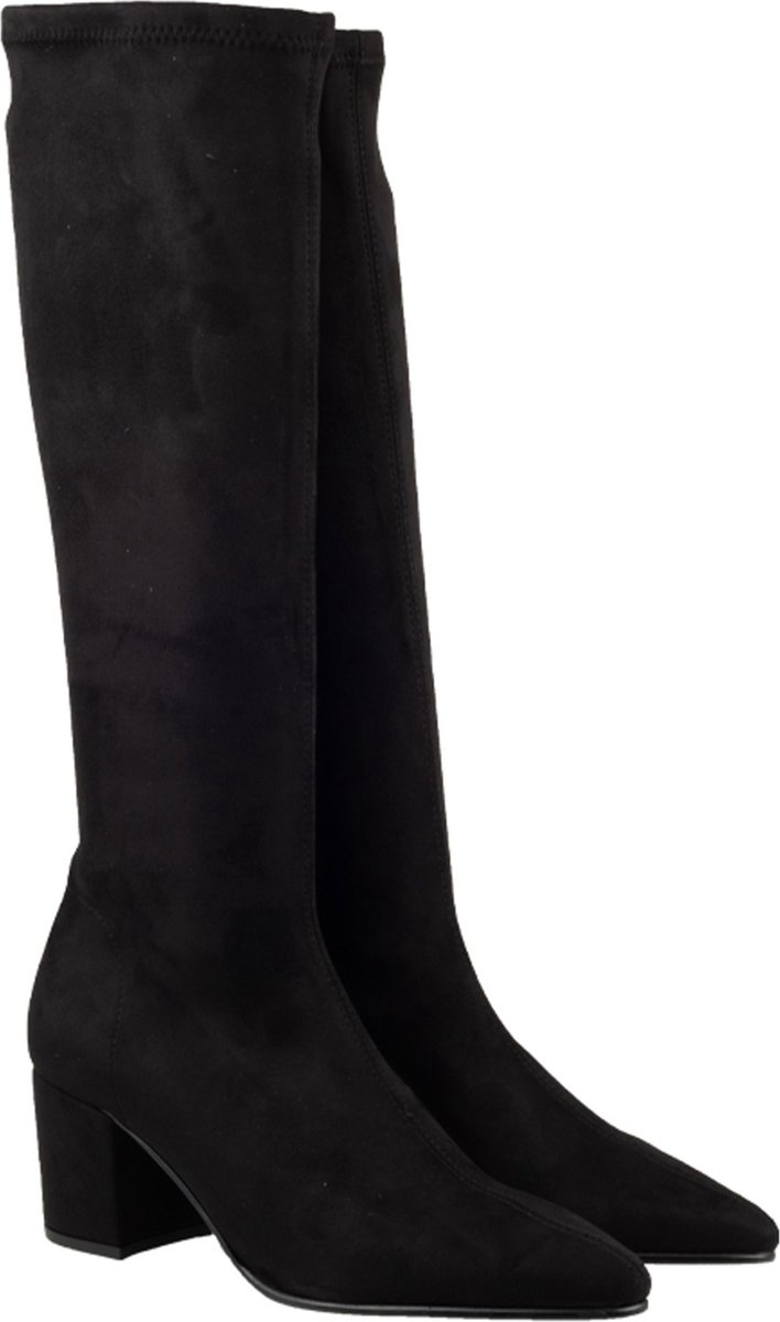 Si di Sergio art. VINCE suedine stretch knielaars zwart black maat 40