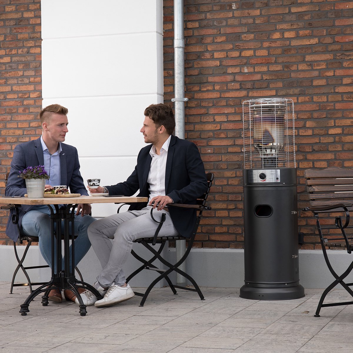 Sunred - Terrasverwarmer - Lounge Heater - Propus - Grijs - Staand model - 13000 W - Verschillende standen - Elektrische ontsteking - Gas heater - Compleet: incl. gasdrukregelaar & slang – foto 5