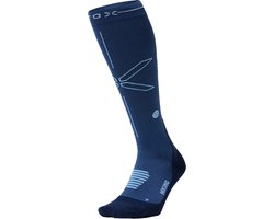 STOX Energy Socks Wandelsokken Dames - Dryarn® Compressiekousen - Blauw / Lichtblauw - Compressie Sokken Wandelen - Naadloos - Outdoor - Hiking - Maat: 38-40