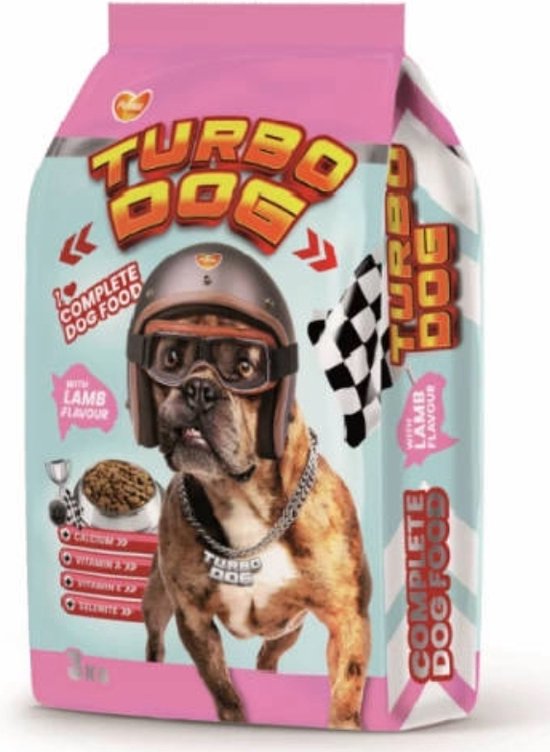 Turbo - Hondenvoer - Hondenbrokken - Adult - Lam smaak - 3kg