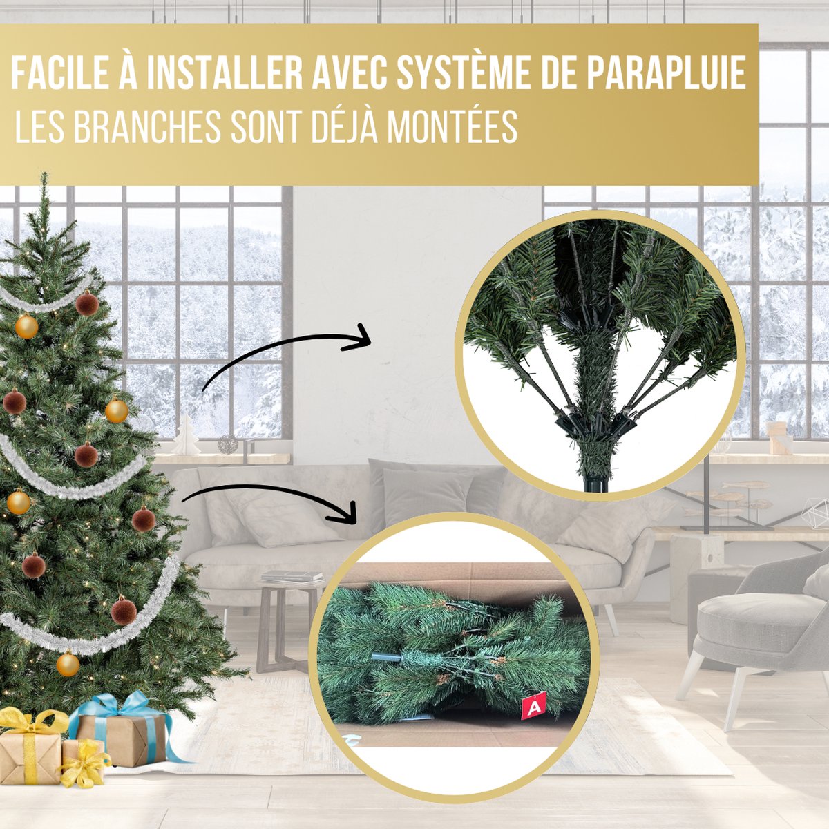 Kerstboom Excellent Trees® Elverum Frosted Premium - ⌀125cm - 180cm – foto 7
