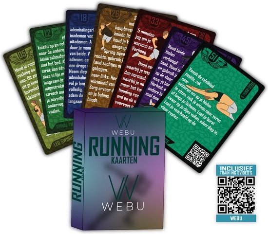 WEBU 51 Yoga Trainingskaarten + 51 Bodyweight Workout Kaarten + 51 Running Trainingskaarten - Incl. Professionele Video’s - Fitness - Yoga - Crossfit - Mat - Pilates - Thuis Sporten van WEBU — afbeelding 2