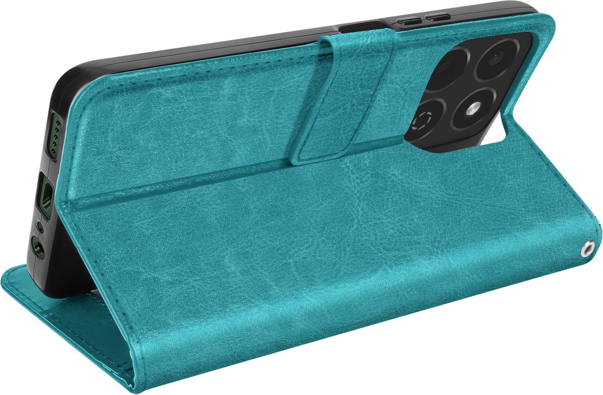 Mayaxess, Etui voor Honor 200 Smart Wallet met sleutelkoord, Turquoise