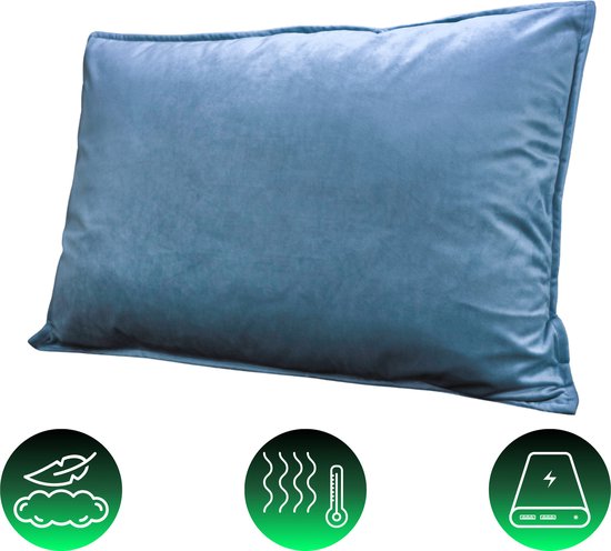 DreamGoods Warmtekussen Oplaadbaar - Duurzaam & Draadloos - 65x45cm - Infrarood Verwarming - Elektrisch Verwarmingskussen - Elektrische Warmte kussen
