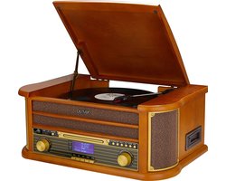 Denver Retro Platenspeler - Ingebouwde Speakers en Versterker - DAB Radio - Radio CD Speler - MRD51 - Hout Denver Retro Platenspeler - Ingebouwde Speakers en Versterker - DAB Radio - Radio CD Speler - MRD51 - Hout