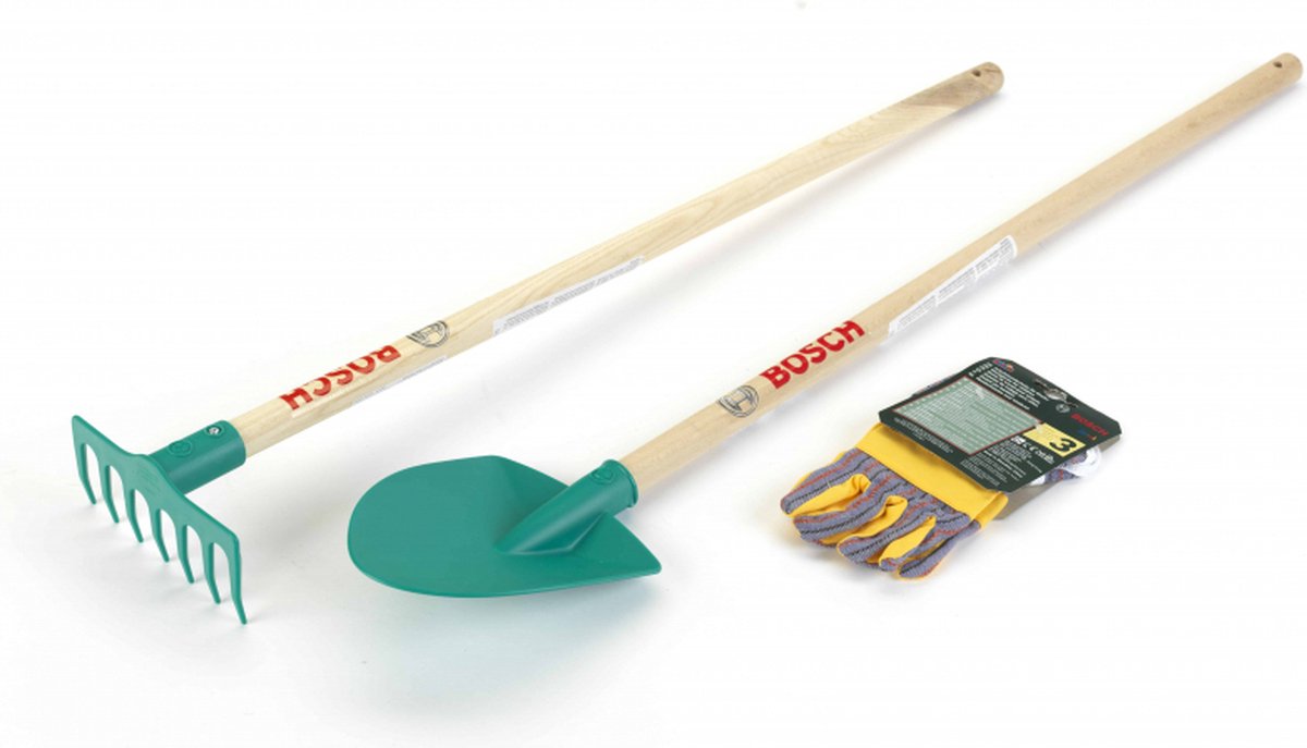 Bosch Tuinset 3-delig Groen 87 Cm - Speelgoed tuingereedschap - Tuinspeelgoed