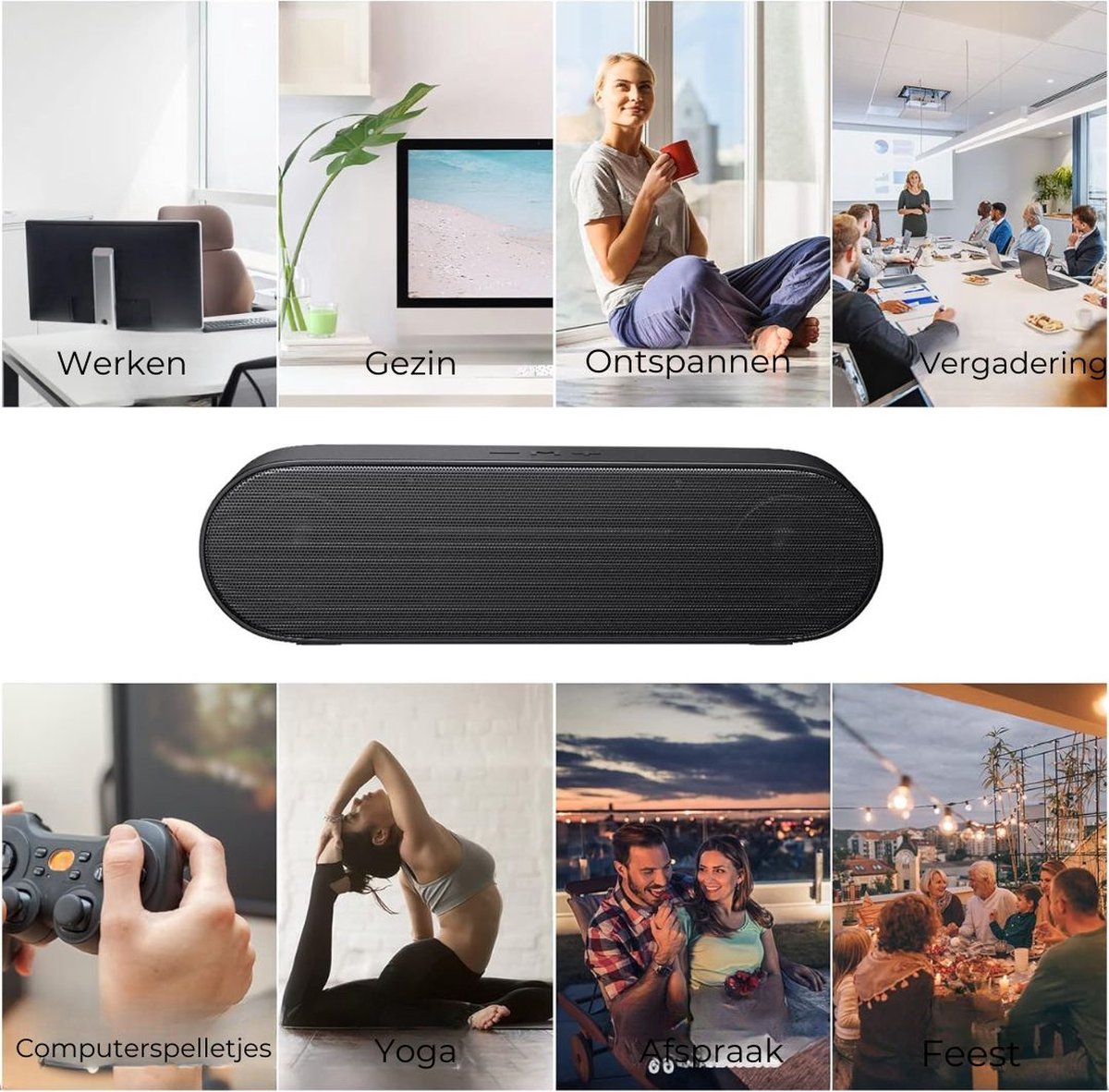 DD Mini Soundbar Bekabeld en Draadloos USB Luidspreker Zwart - afbeelding 3