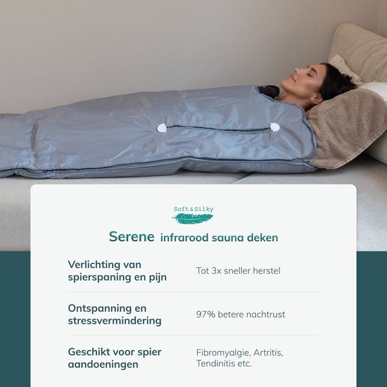 Soft & Silky - Infraroodtherapie Deken - 35°C en 75°C - Infrarood Sauna - Red Light Therapy - Warmtedeken - Elektrische Deken - Fibromyalgie