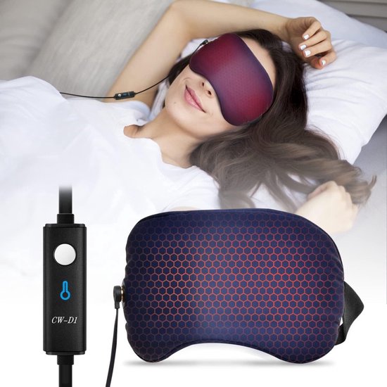 Verwarmd oogmasker voor droge ogen, blefaritis en stye-behandeling, warm kompres voor gezwollen en vermoeide ogen, magnetronmasker met zachte fleece en elastische band, masker voor conjunctivitis
