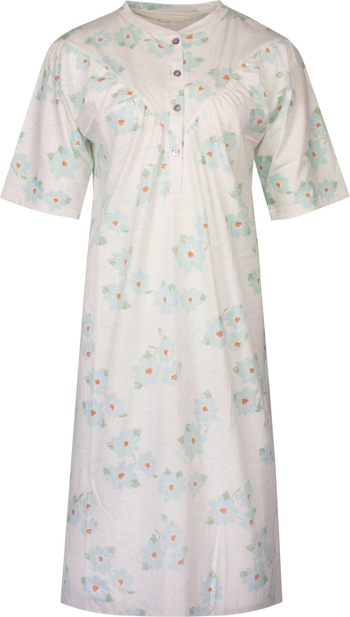 Tenderness Dames Nachthemd - Slaapkleedje - Beige Blauw