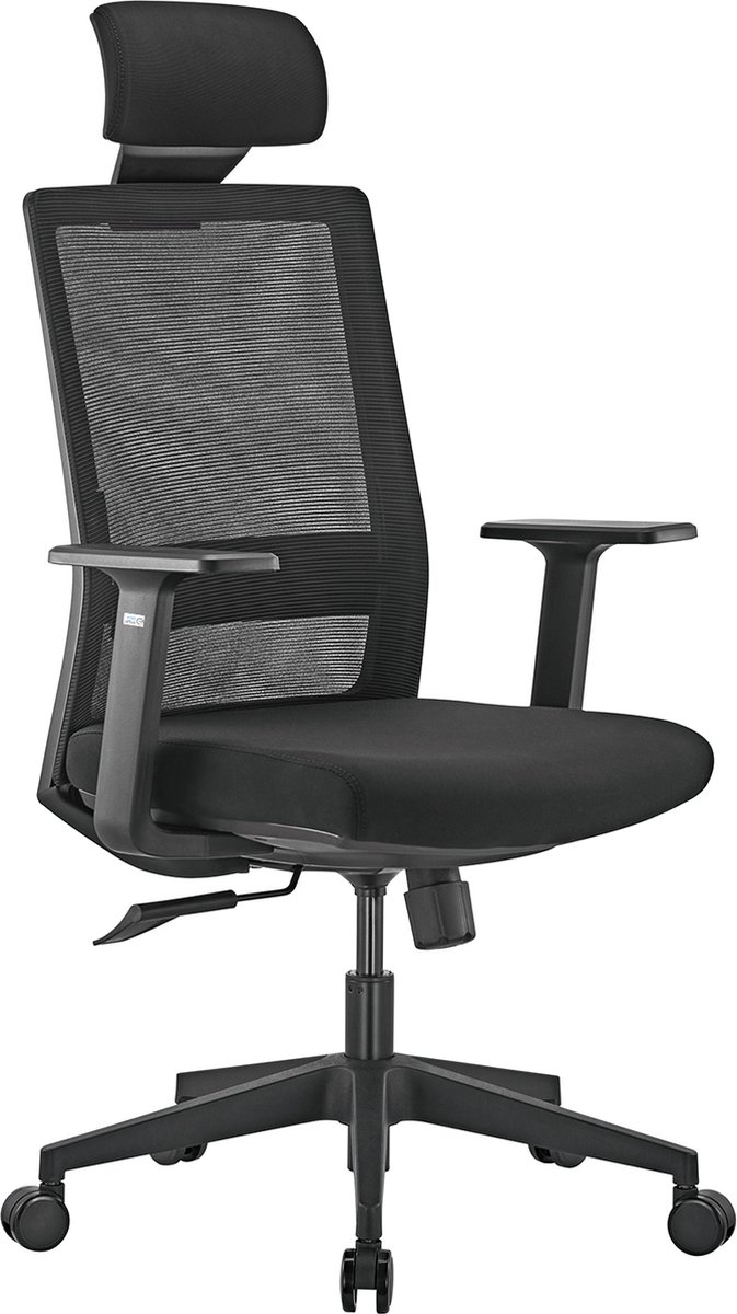 Ergo Office ER-425 - Ergonomische bureaustoel met hoge rug - max 150kg - Zwart