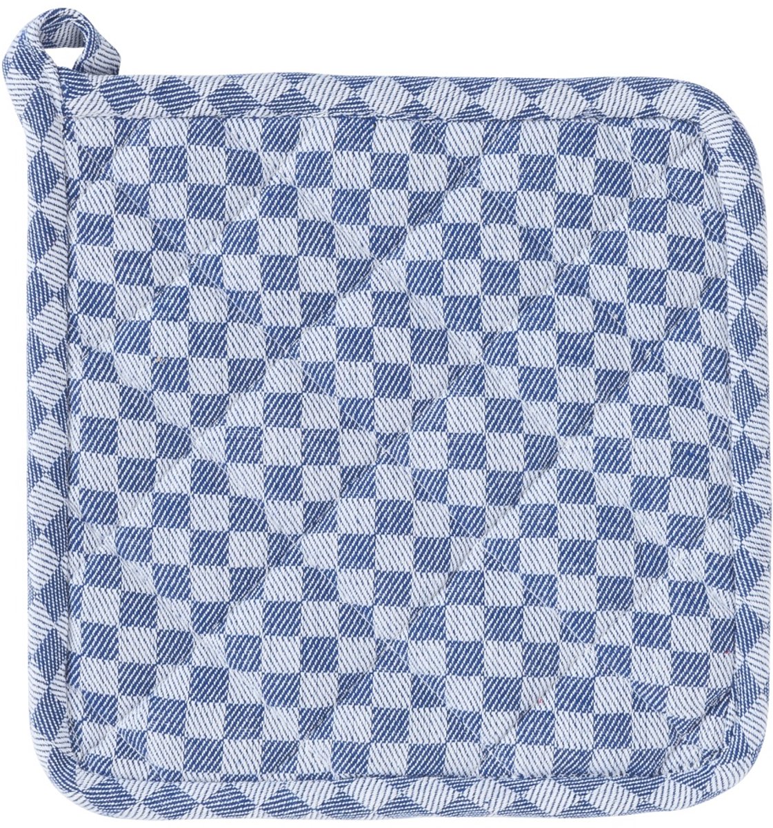 Linen & More - Pannenlappen/Potholders - Set/2 - Dutch Check - Blauw - 20x20cm