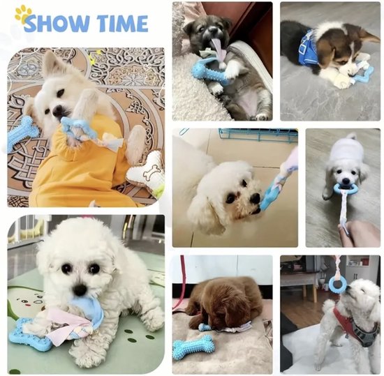 Jouets Puppy - Paquet - Ensemble de 9 pièces Rose - Set Jouets pour petits chiens - Ensemble cadeau pour Puppy - Chien Jouets - Puppy - Cadeau -