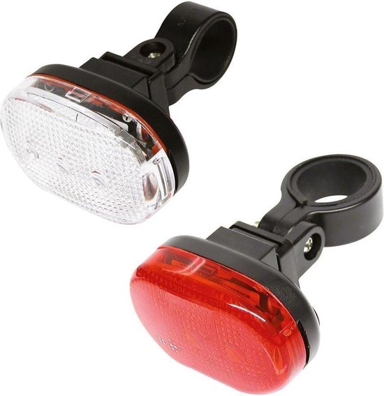 Igoods Fietslampen - Fietsverlichting Voor en Achter - Fietslampenset - LED Verlichting - 5 LED Lampjes - Rood en Wit — afbeelding 2
