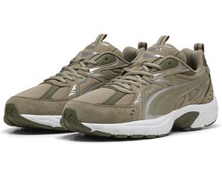 PUMA Milenio Tech Suede Unisex Sneakers - Velvet Moss-Puma Aged Silver