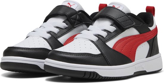 PUMA Puma Rebound V6 Lo AC+ PS Baskets pour femmes unisexes - PUMA White- Pour tous les temps Rouge - PUMA Noir - Taille 34