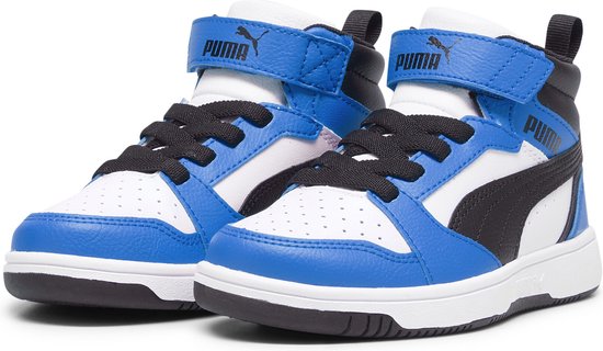 PUMA Puma Rebound V6 Mid AC+ PS Unisex Sneakers - PUMA White-PUMA Black-Racing Blue