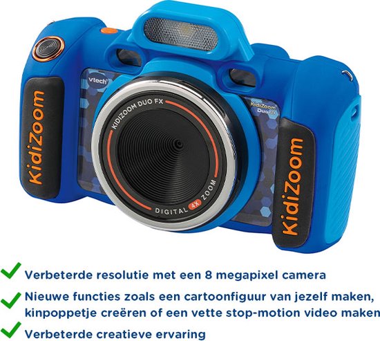 VTech KidiZoom Duo FX Kindercamera - Interactief Speelgoed - Foto's en Video's Maken - Speelgoed vanaf 4 Jaar - Blauw van Merkloos — afbeelding 2