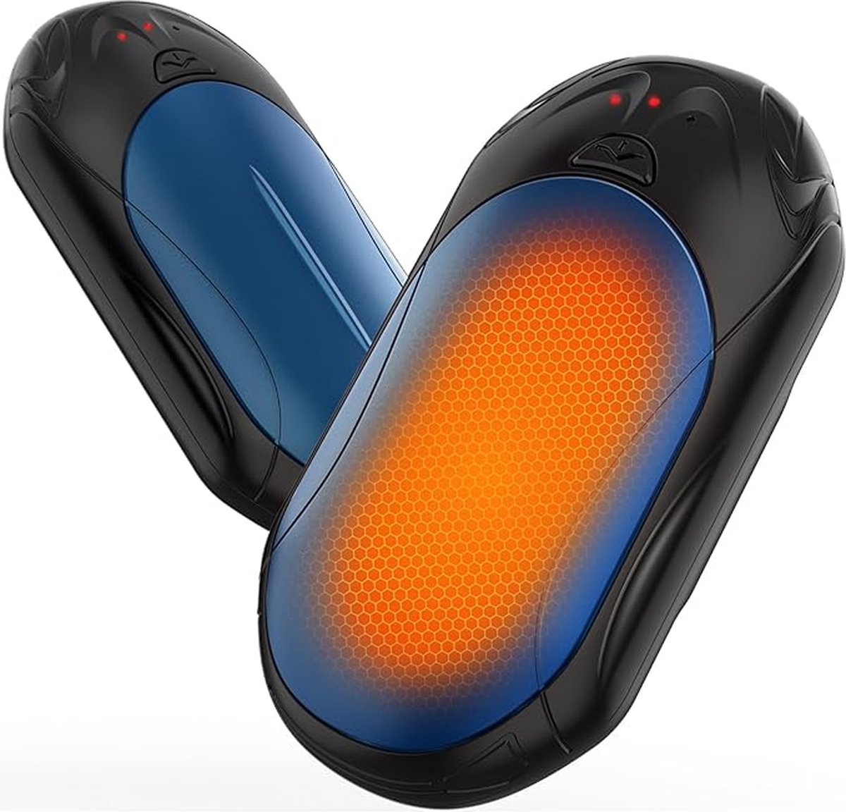 Goedkoopste Handwarmers - elektrische zakwarmer - oplaadbaar set van 2 - 6000 mAh - elektrische handwarmer - oplaadbaar - draagbare USB - verwarming - cadeau voor vrouwen en mannen - zwart blauw