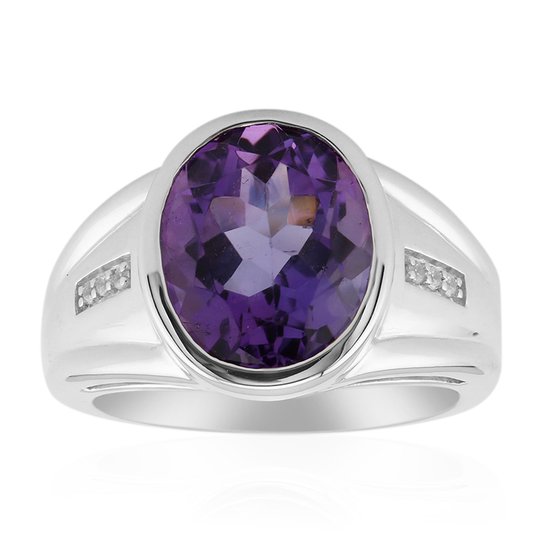 Geelgouden ring met grote en kleine amethisten - 14k - Home Collectie Geelgouden ring met grote en kleine amethisten - 14k - Home Collectie