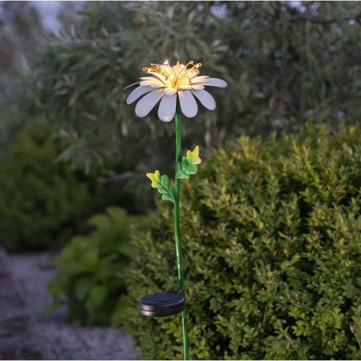 Solar tuinverlichting Bloem - Madeliefje Wit - 77 cm